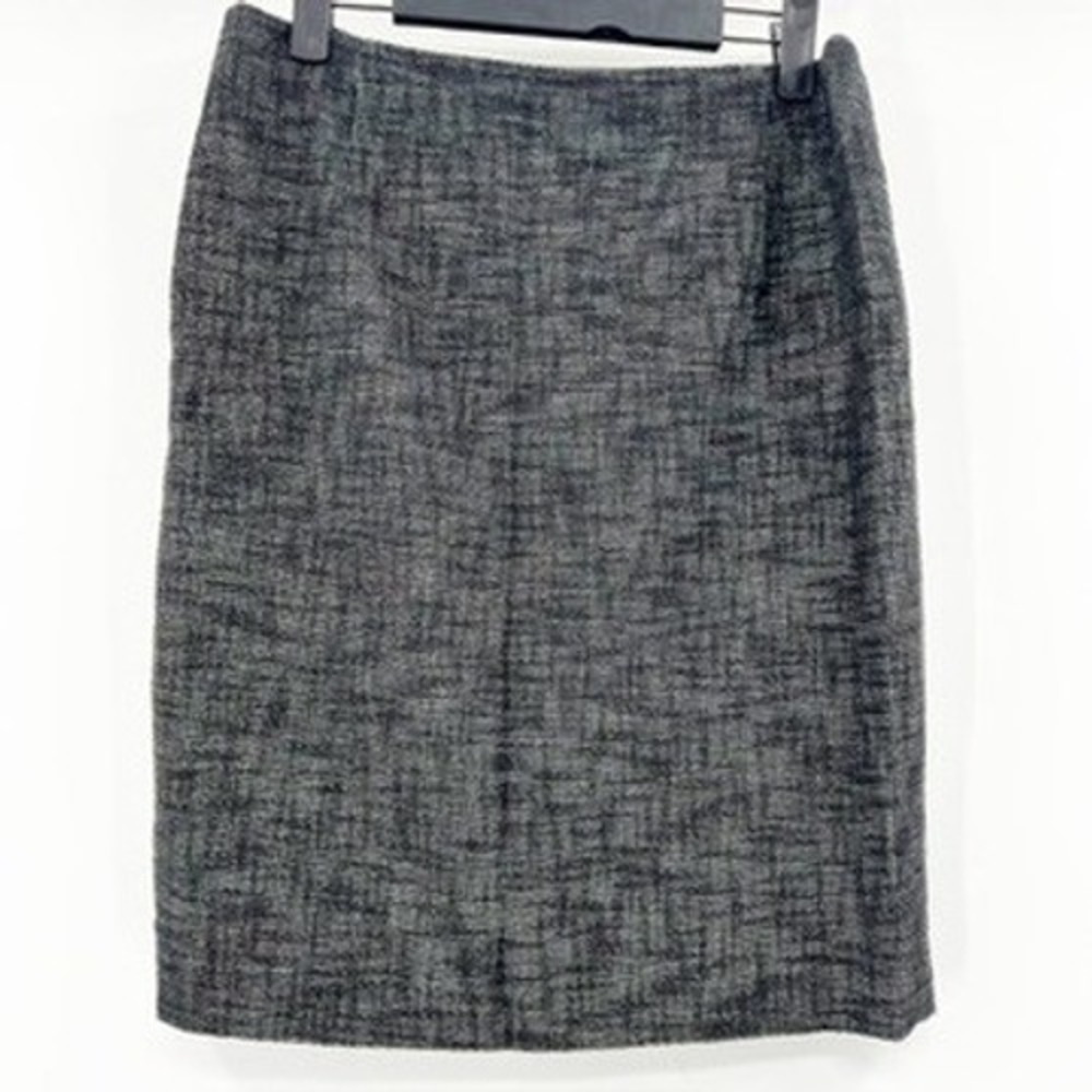Elie Tahari Grey Textured Tweed Pencil‎ Skirt Size 6 Business Professional Work